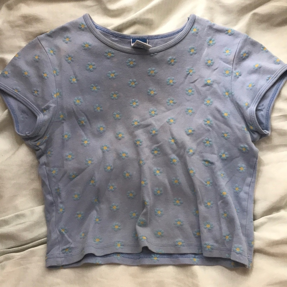 Light blue flower top